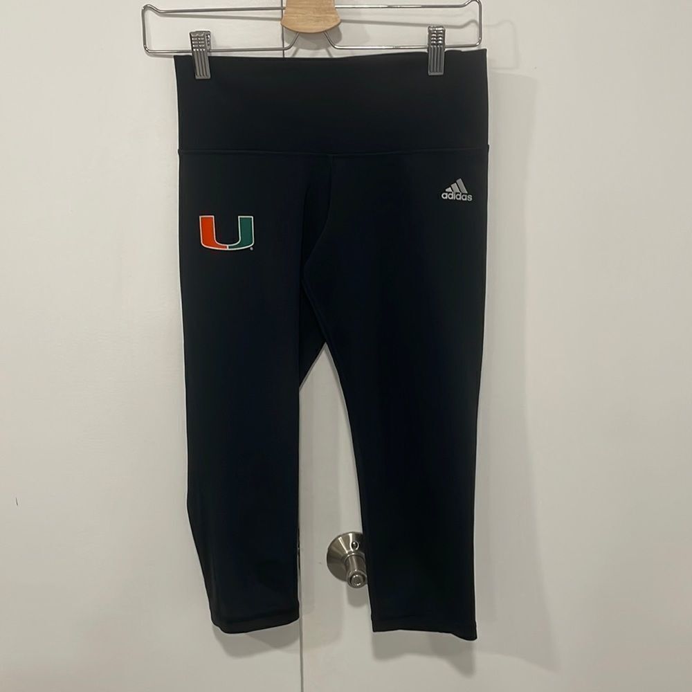 ADIDAS University of Miami Hurricanes Climalite moisture wicking Black C…